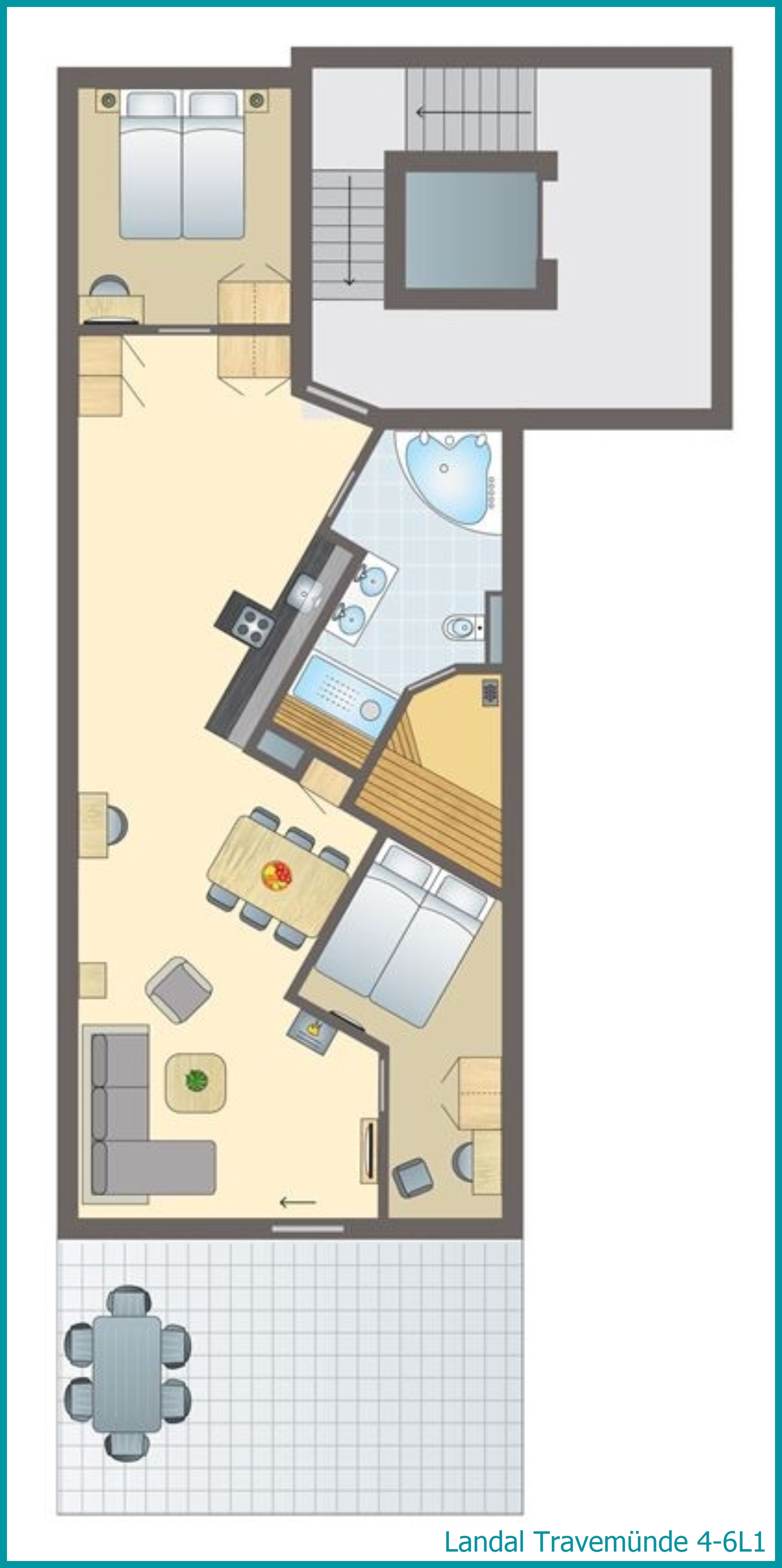 4-6-Personen-Ferienwohnung 4-6L1 in Travemünde