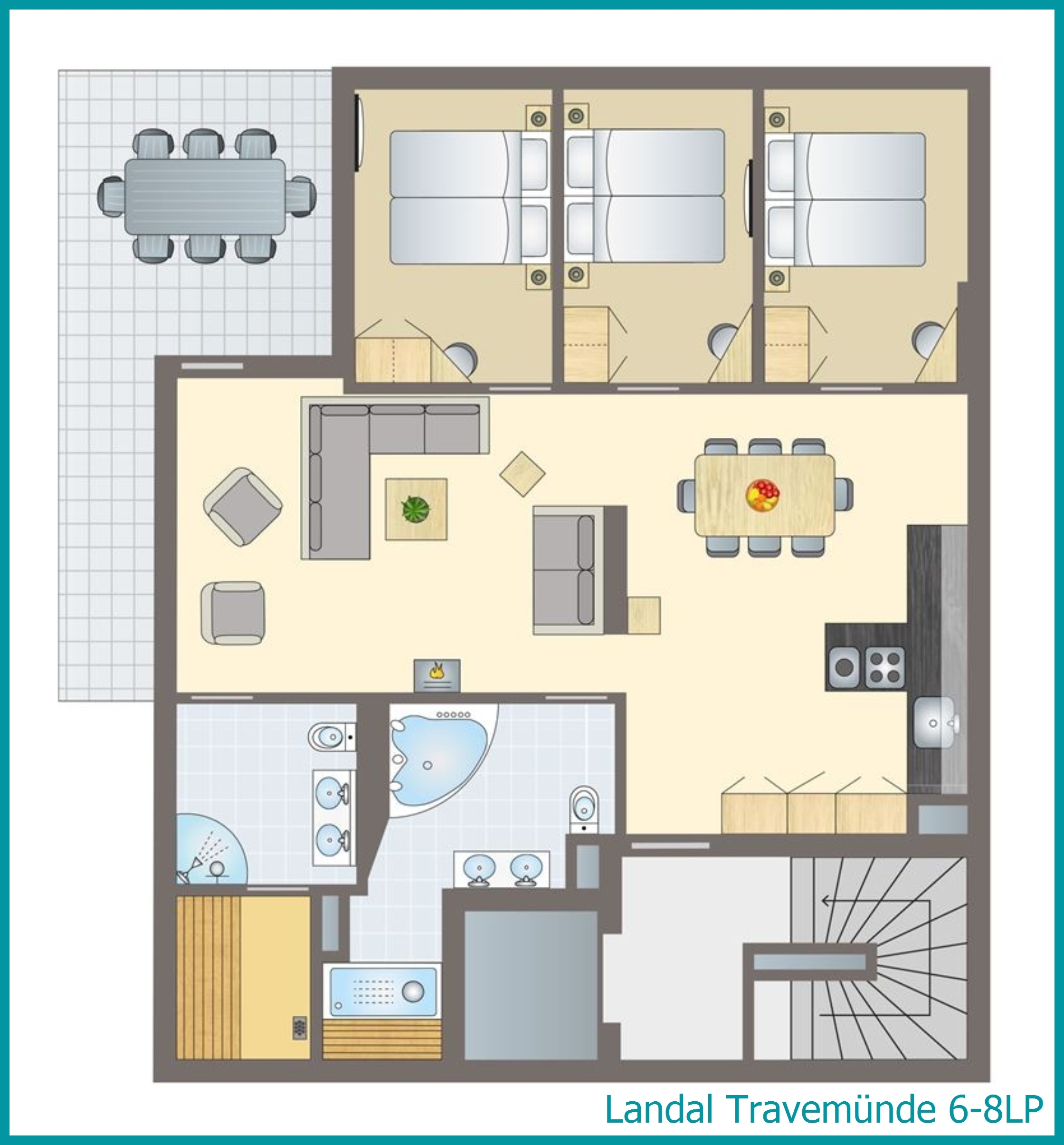 6-8-Personen-Penthouse 6-8LP in Travemünde