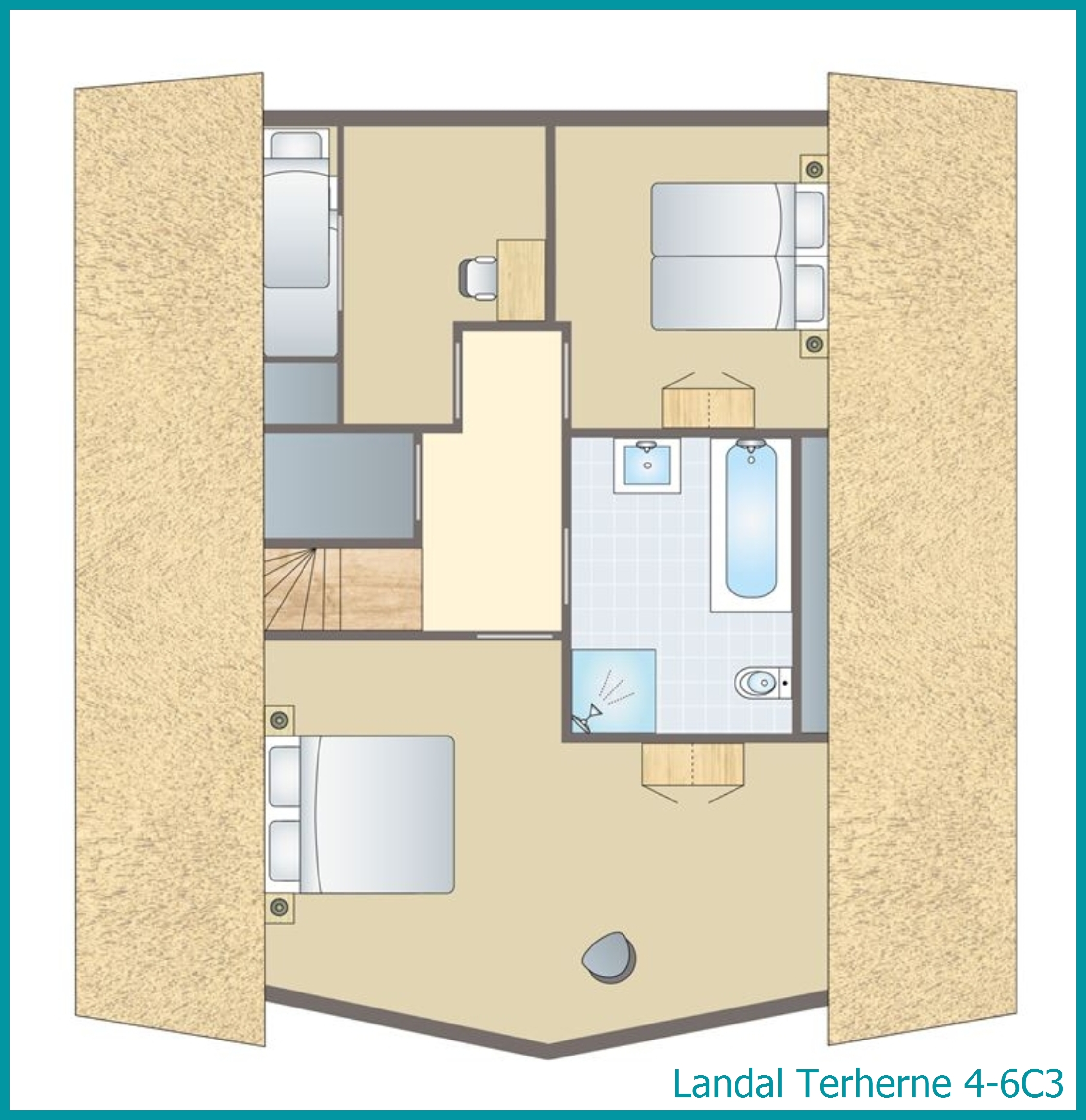 4-6-Personen-Unterkunft 4-6C3 in Terherne