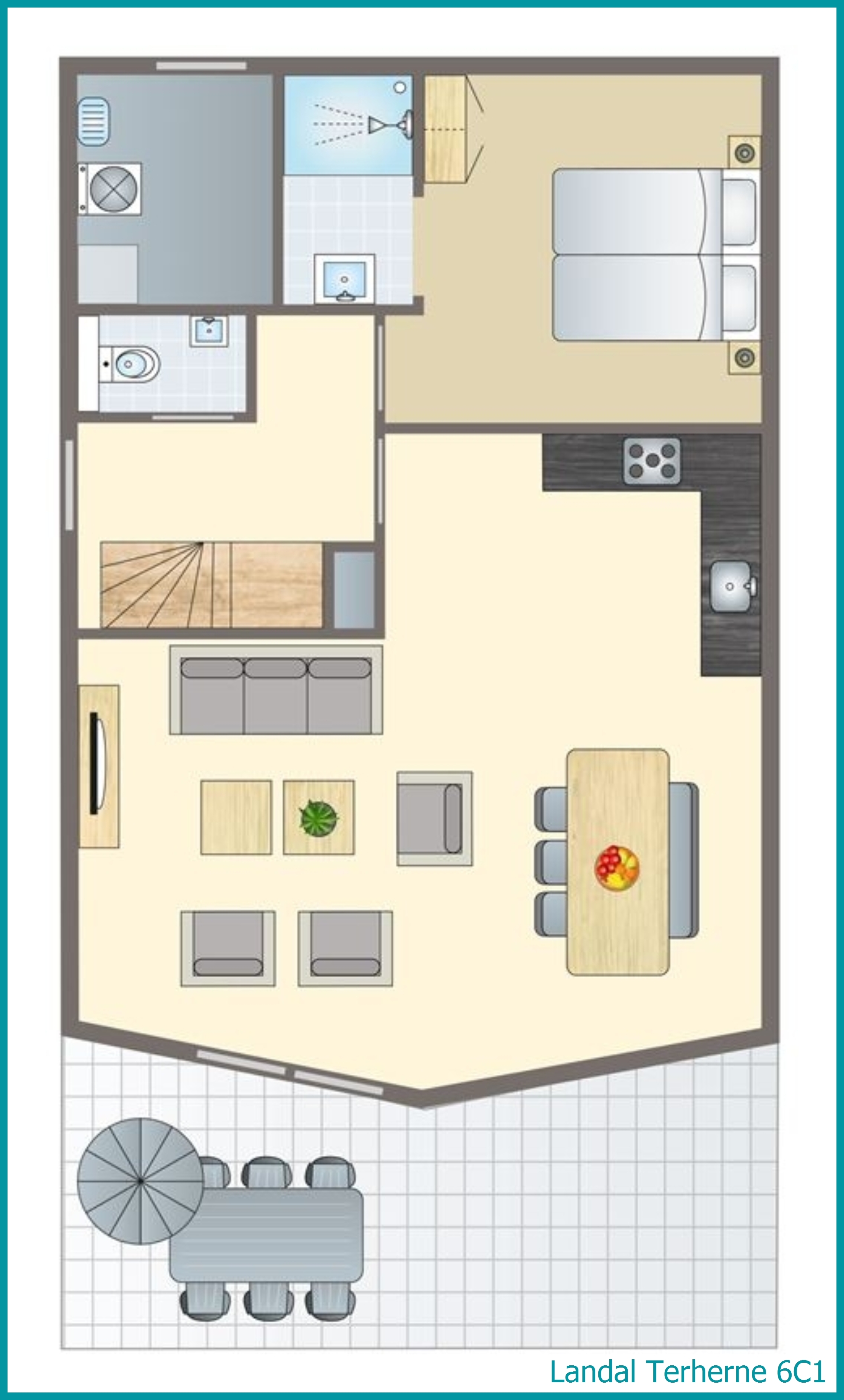 6-Personen-Unterkunft 6C1 in Terherne