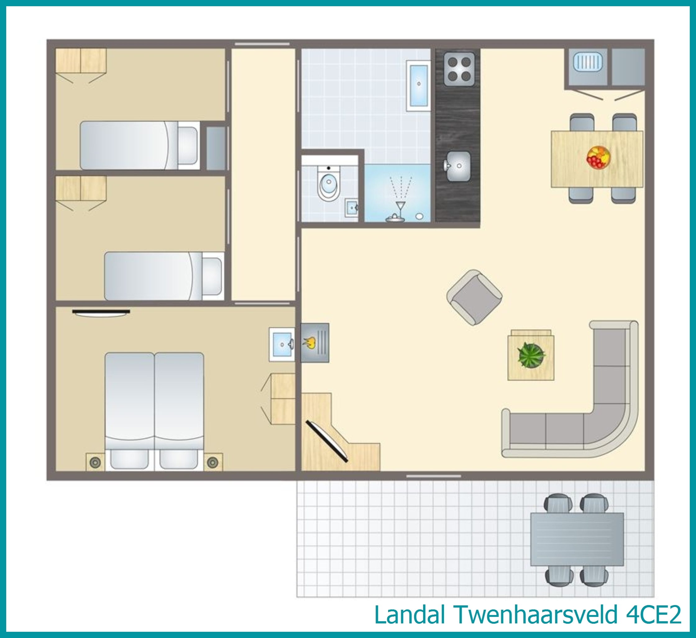 4-Personen-Ferienhaus 4CE2 in Twenhaarsveld