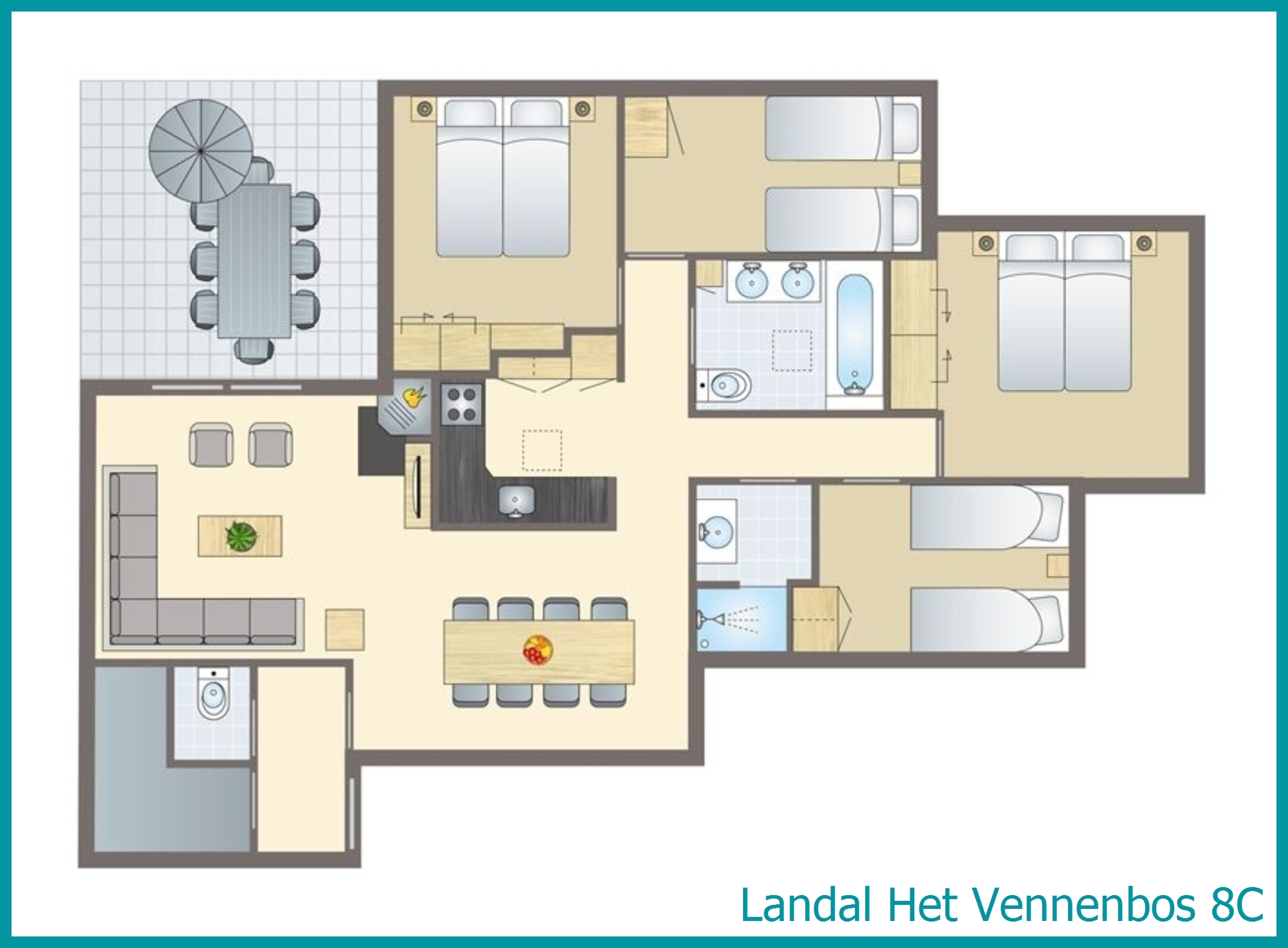 8-Personen-Ferienhaus 8C in Het Vennenbos