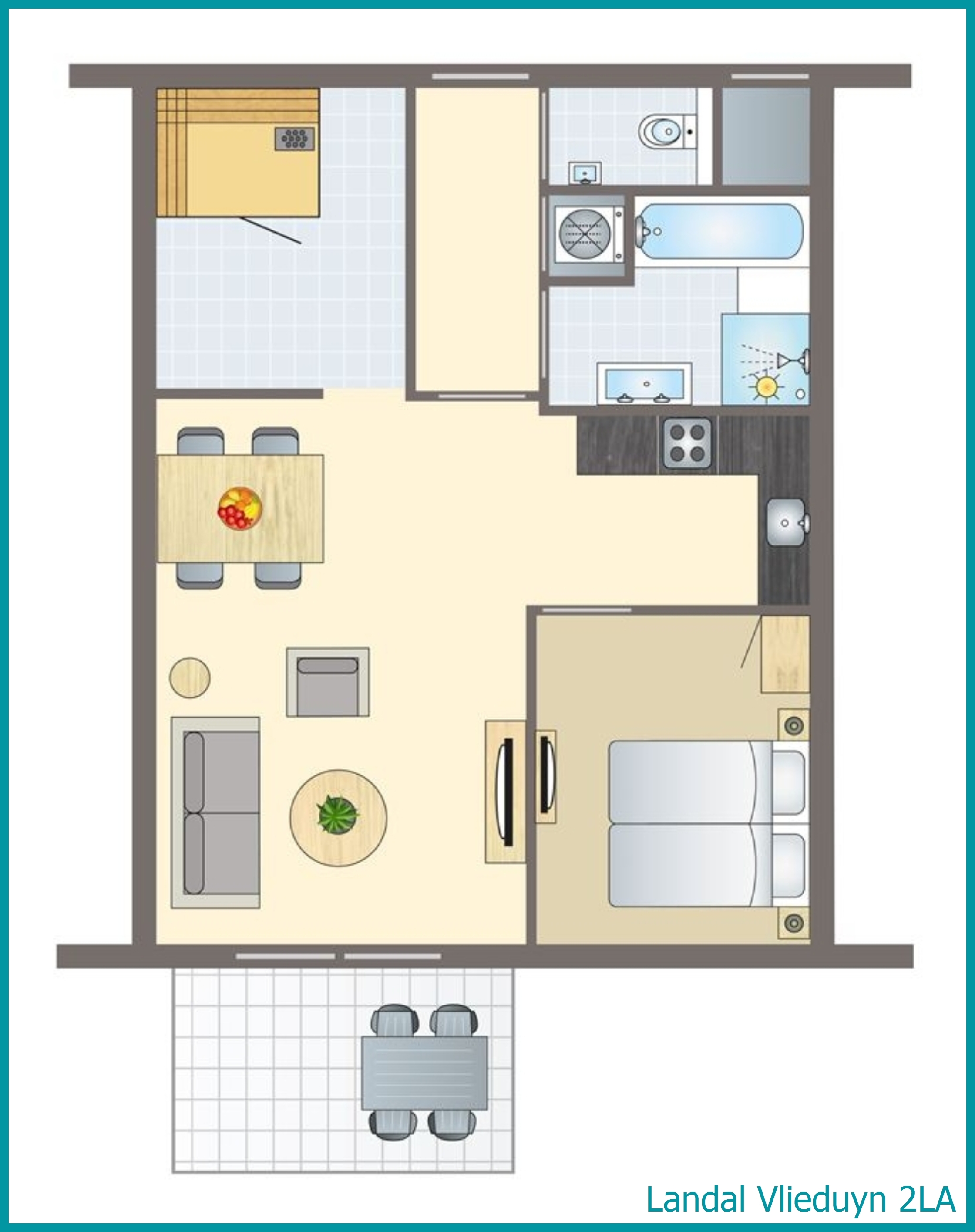 2-Personen-Ferienwohnung 2LA in Vlieduyn