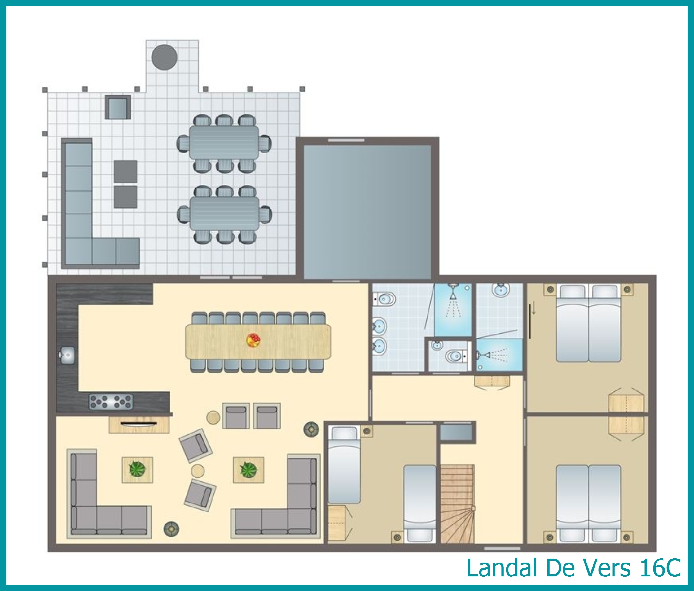 16-Personen-Ferienhaus 16C in De Vers