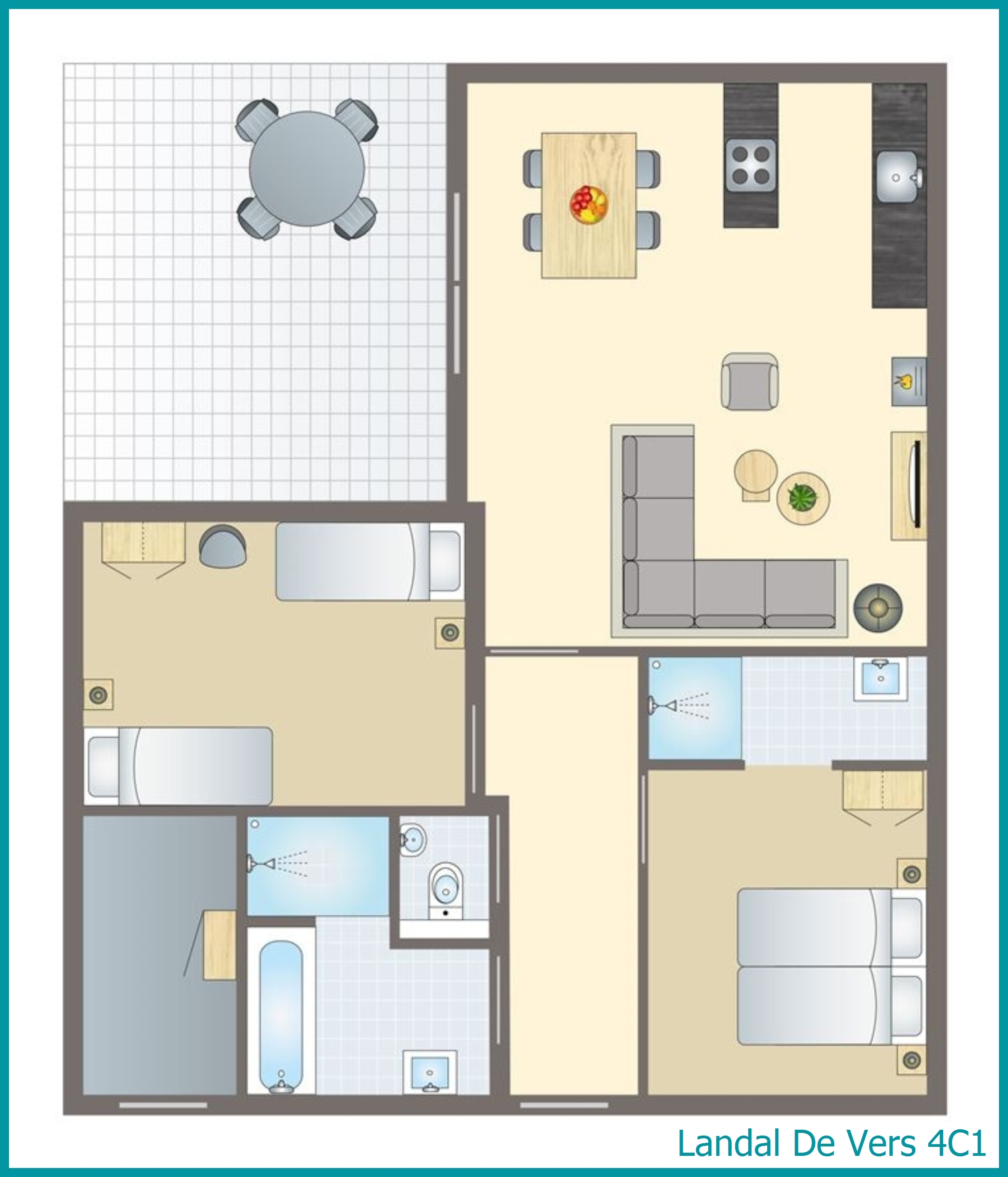 4-Personen-Ferienhaus 4C1 in De Vers