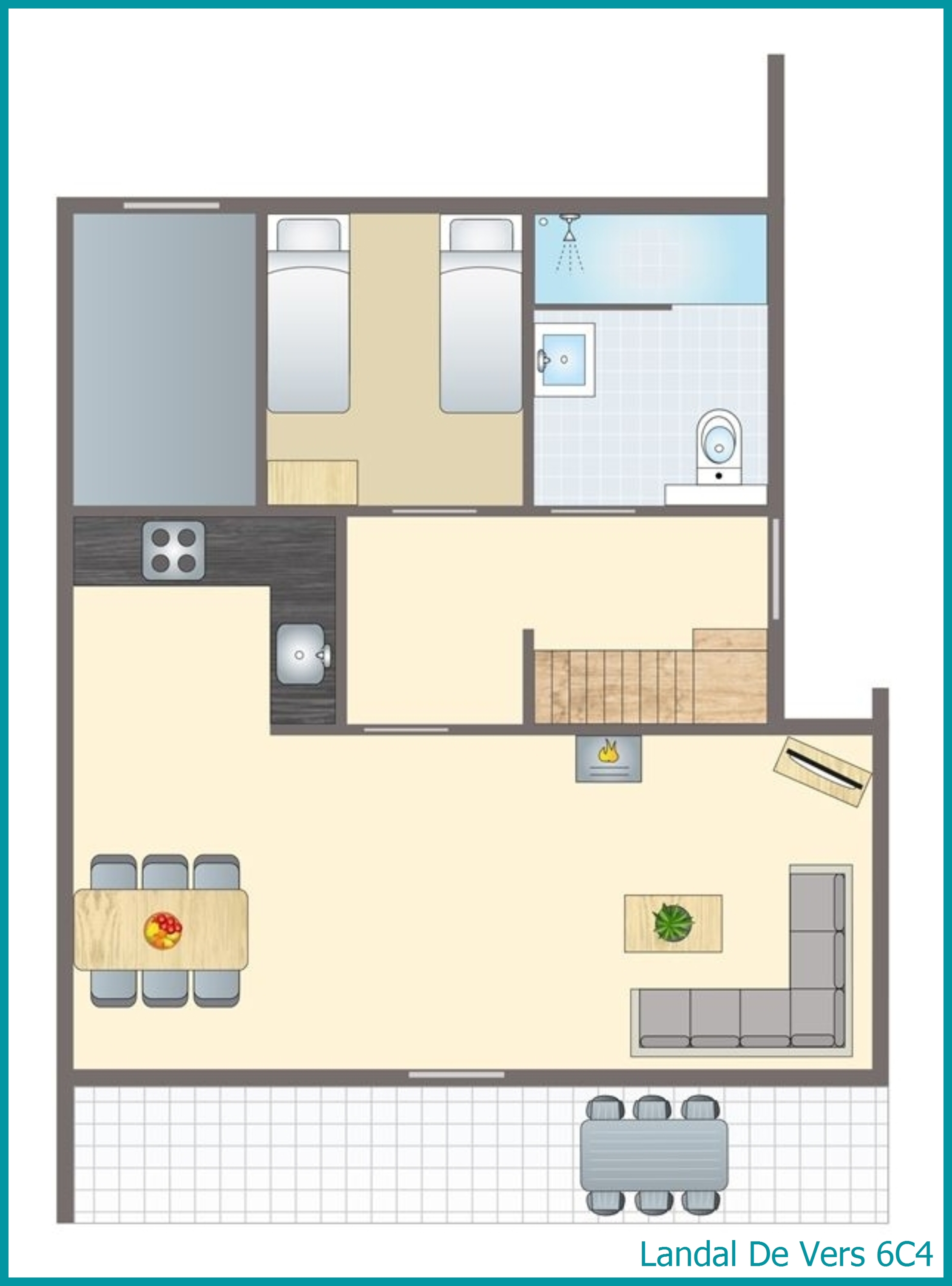6-Personen-Ferienhaus 6C4 in De Vers
