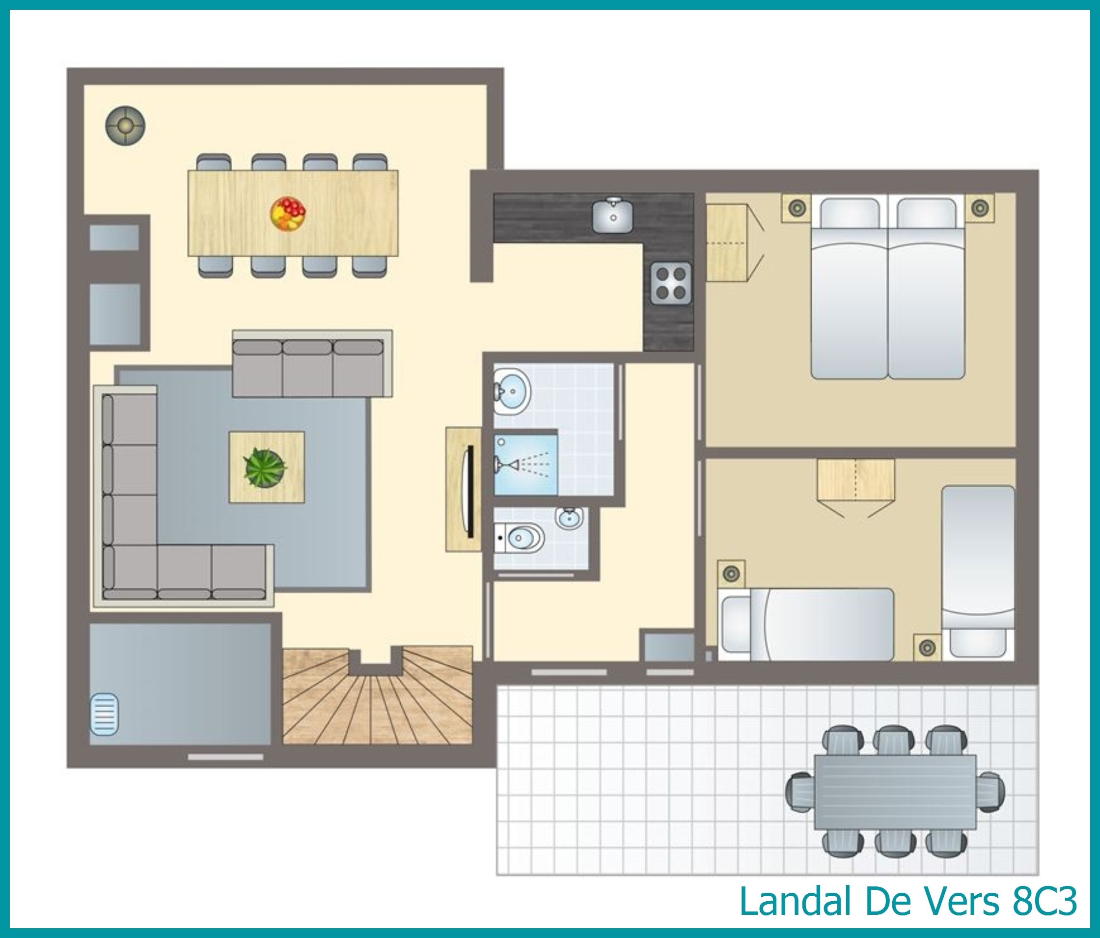8-Personen-Ferienhaus 8C3 in De Vers