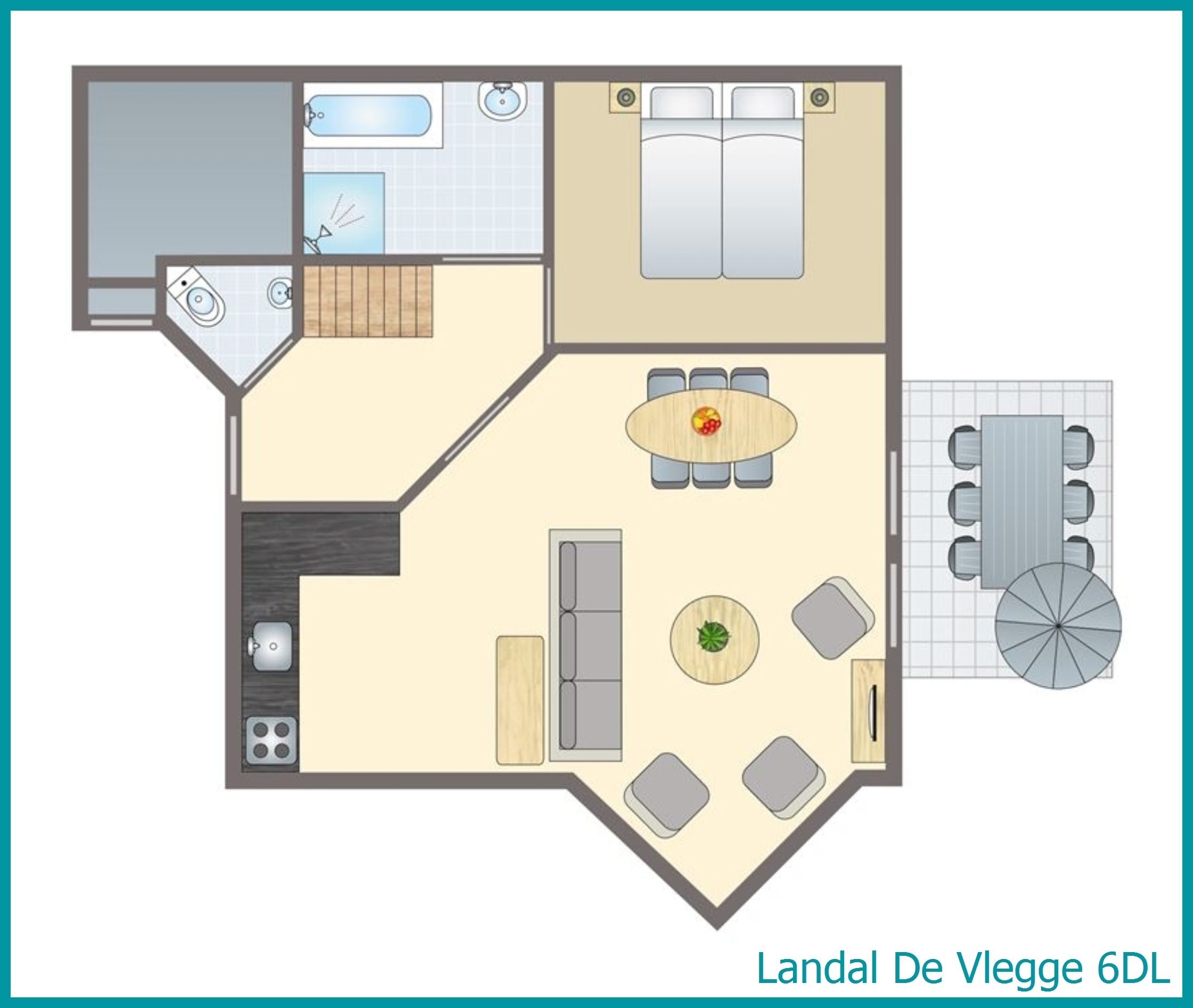 6-Personen-Ferienhaus 6DL in De Vlegge