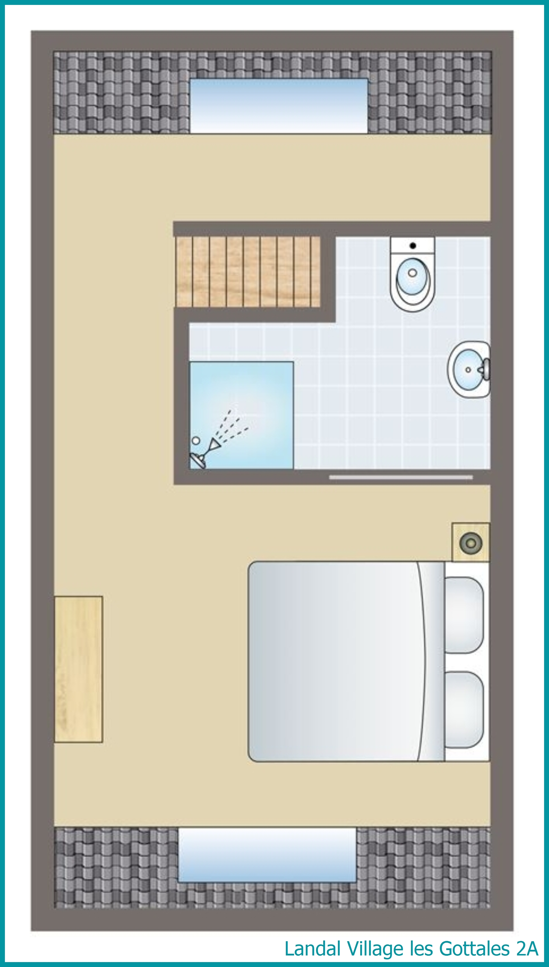 2-Personen-Ferienhaus 2A in Village les Gottales