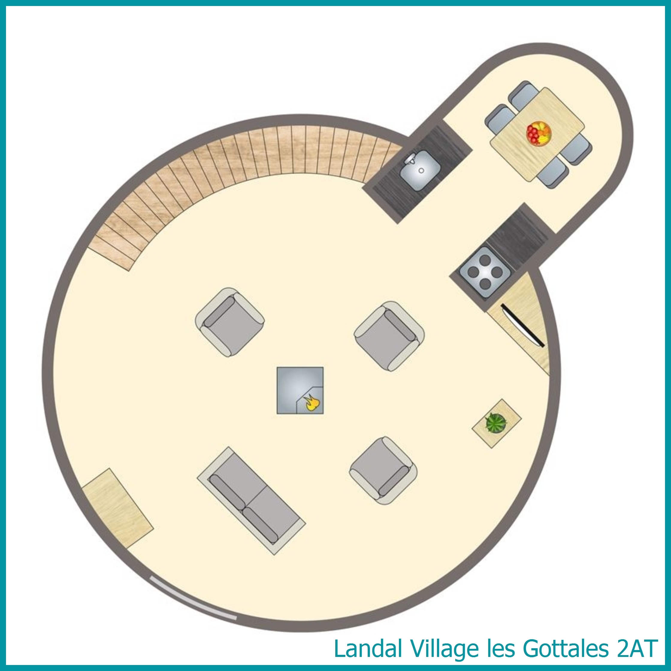 2-Personen-Turm 2AT in Village les Gottales