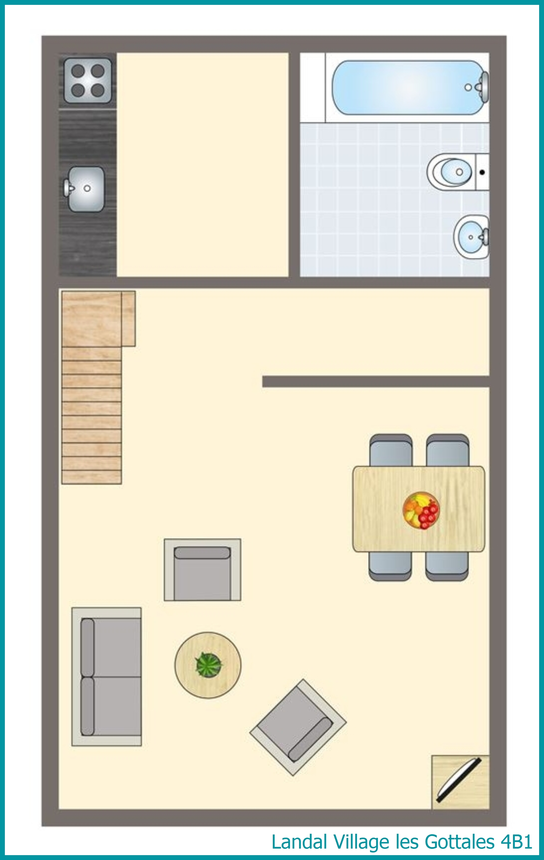 4-Personen-Ferienhaus 4B1 in Village les Gottales