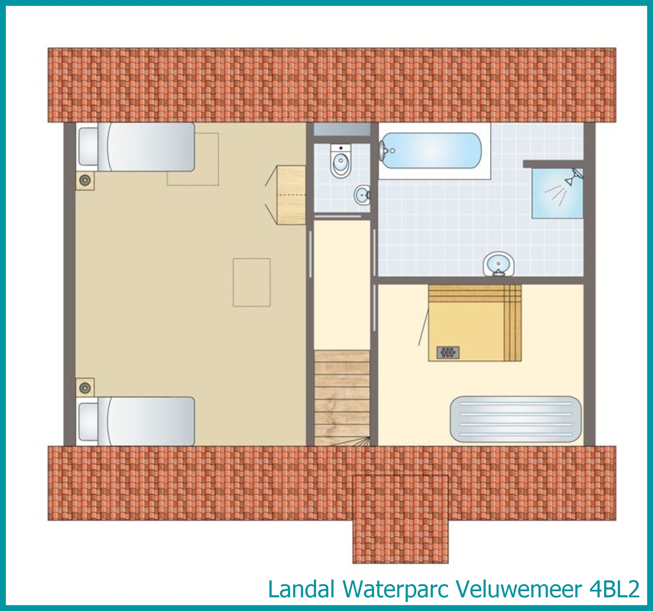 4-Personen-Ferienhaus 4BL2 in Waterparc Veluwemeer