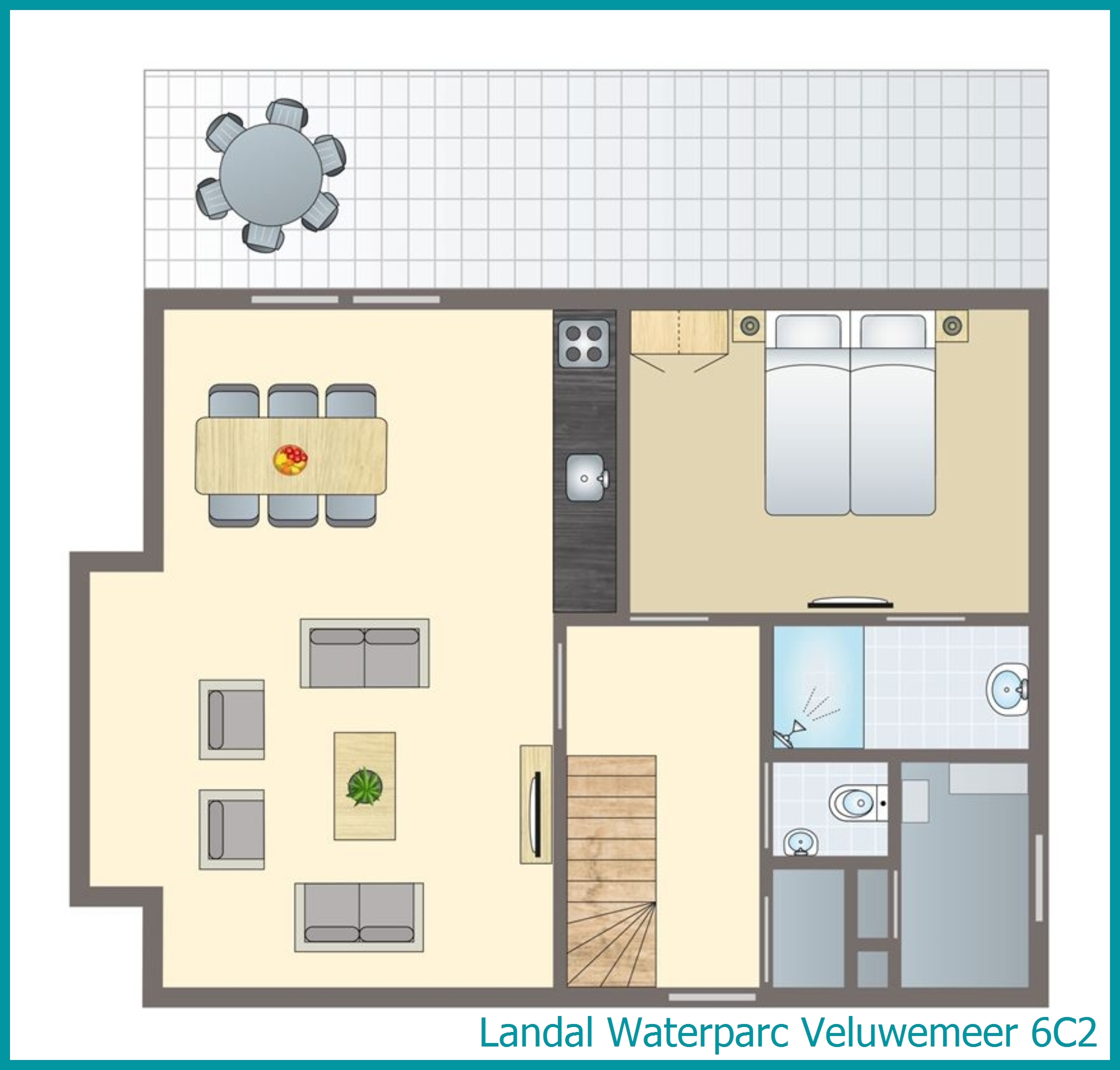 6-Personen-Villa 6C2 in Waterparc Veluwemeer