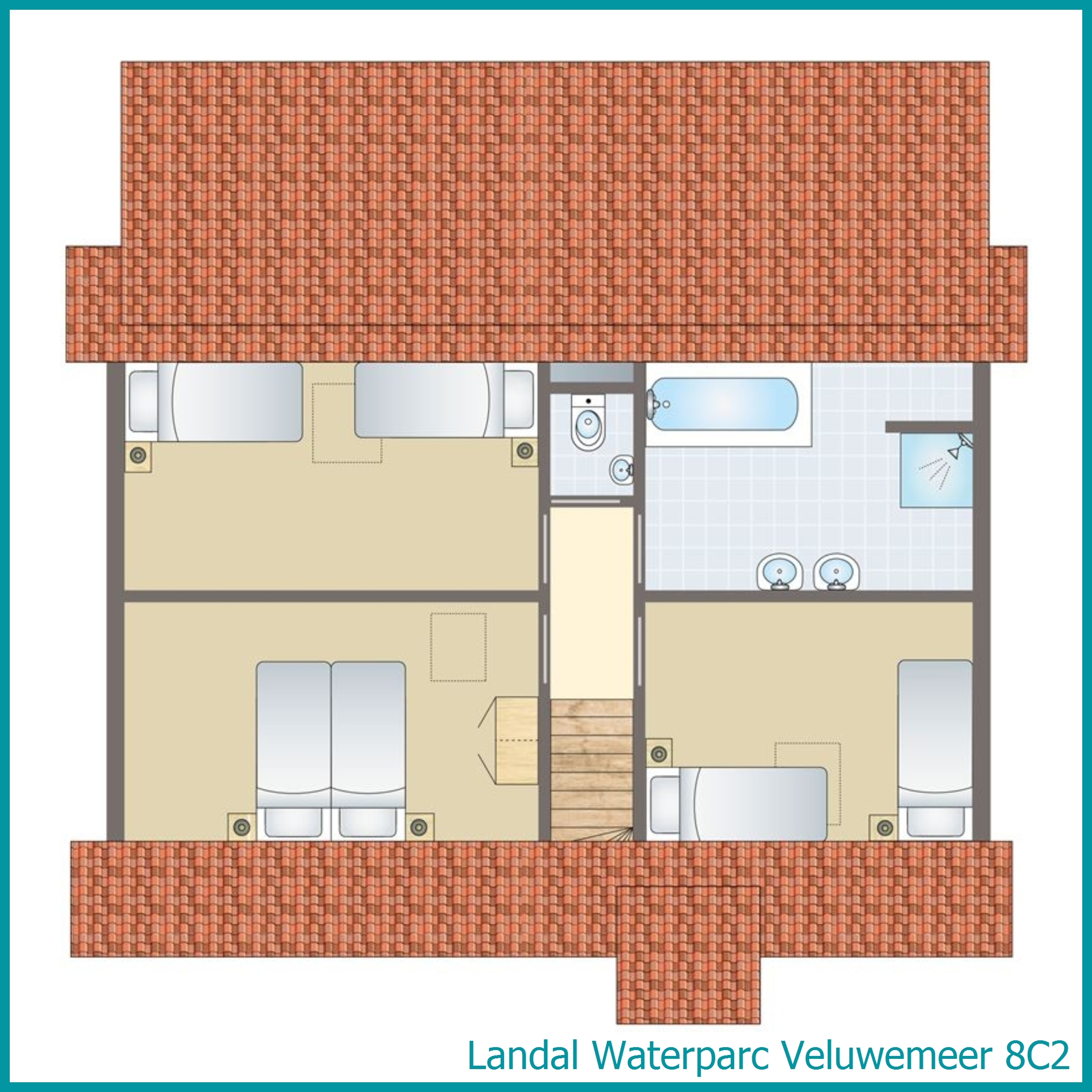 8-Personen-Villa 8C2 in Waterparc Veluwemeer