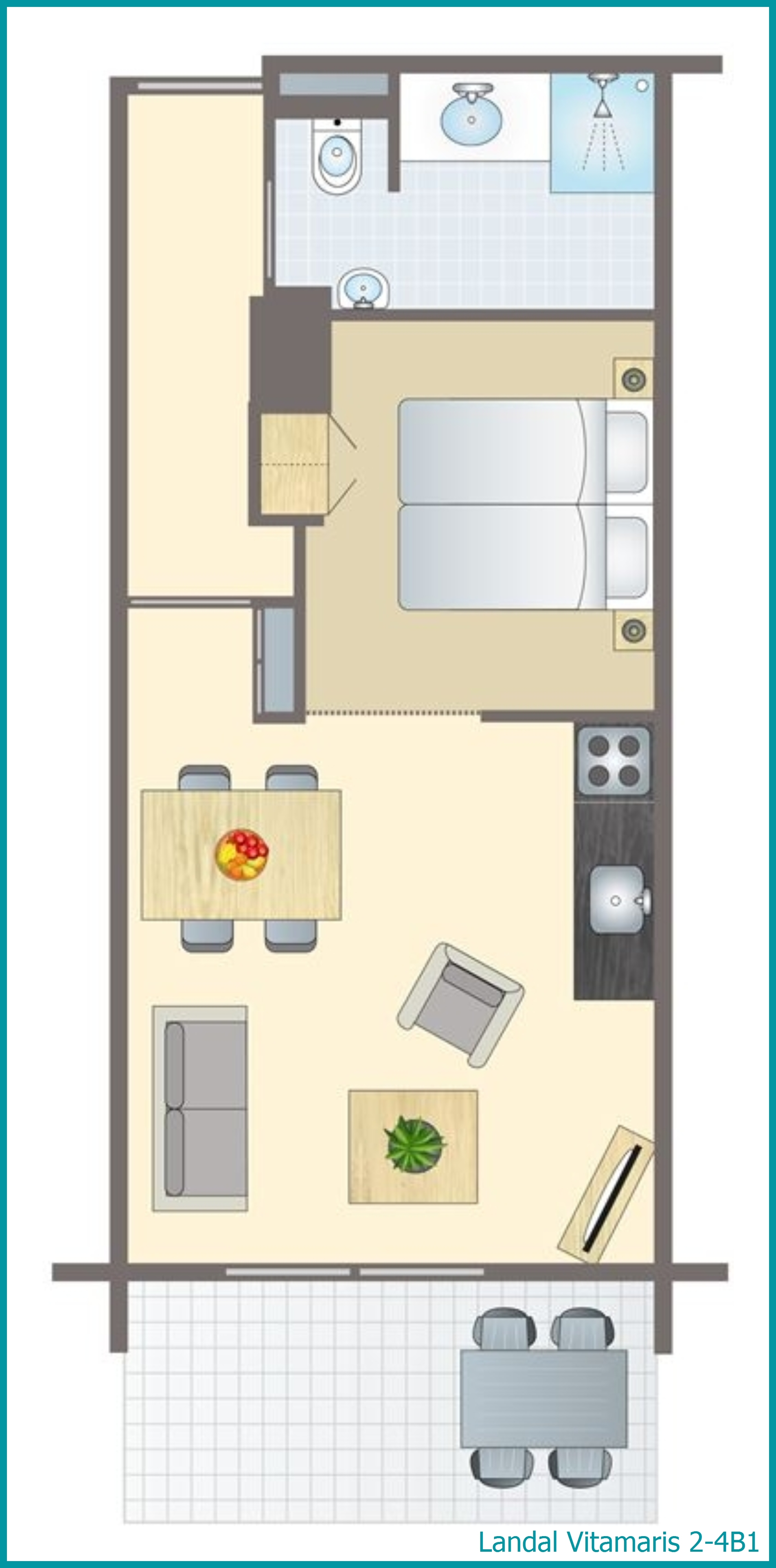 2-4-Personen-Ferienwohnung 2-4B1 in Vitamaris