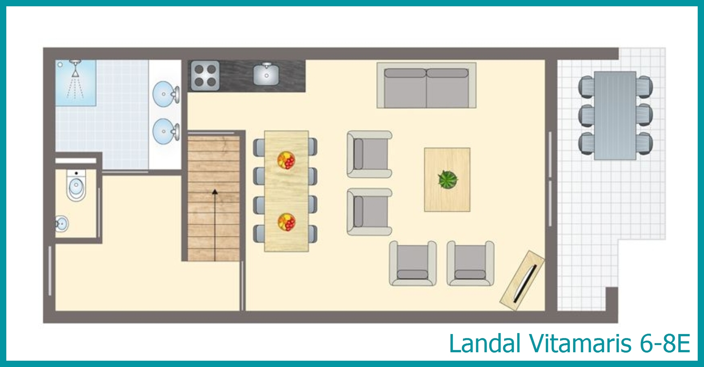 6-8-Personen-Ferienwohnung 6-8E in Vitamaris