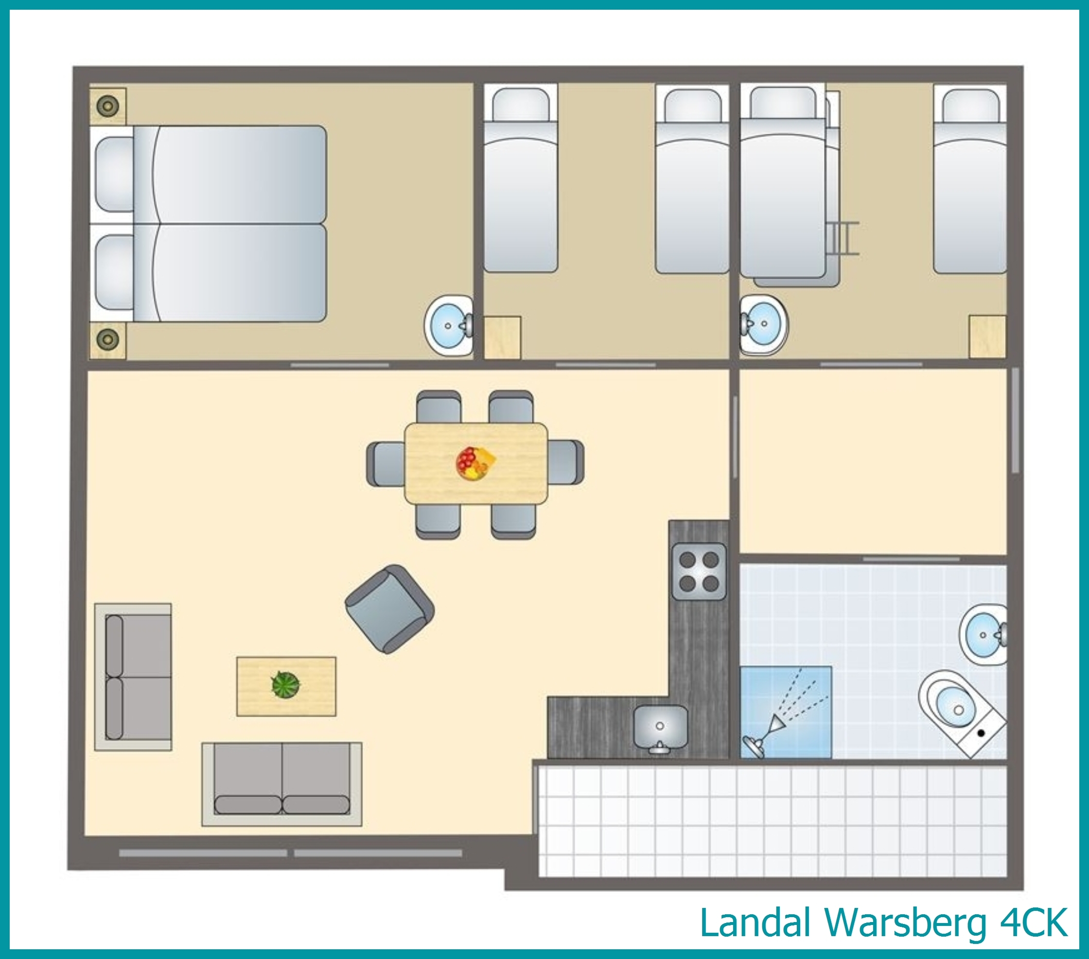 4-Personen-Kinder-Ferienhaus 4CK in Warsberg