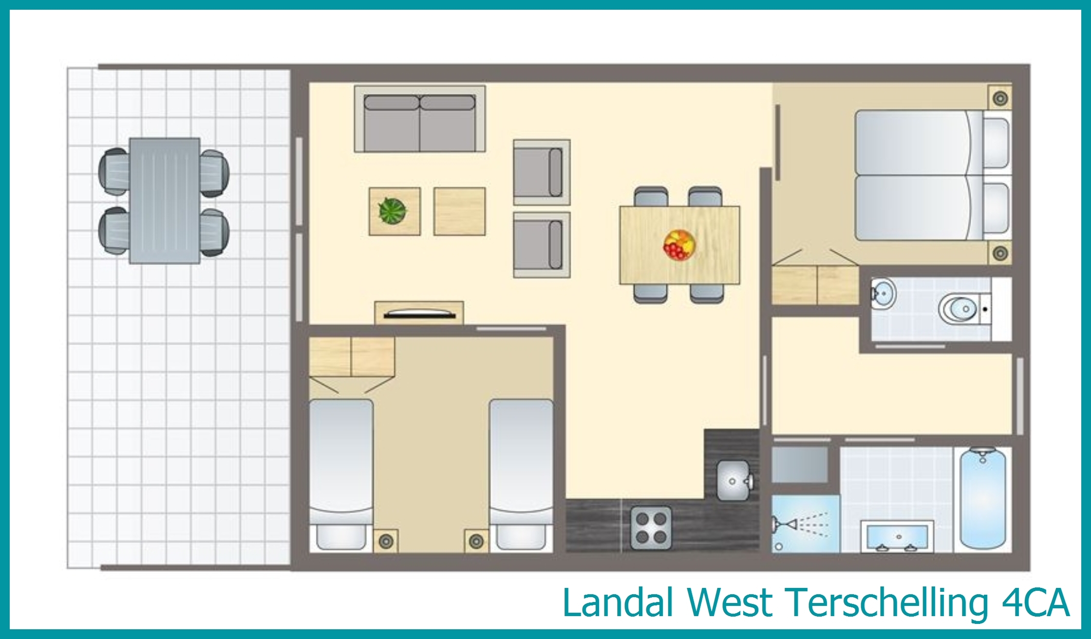 4-Personen-Ferienwohnung 4CA in West Terschelling