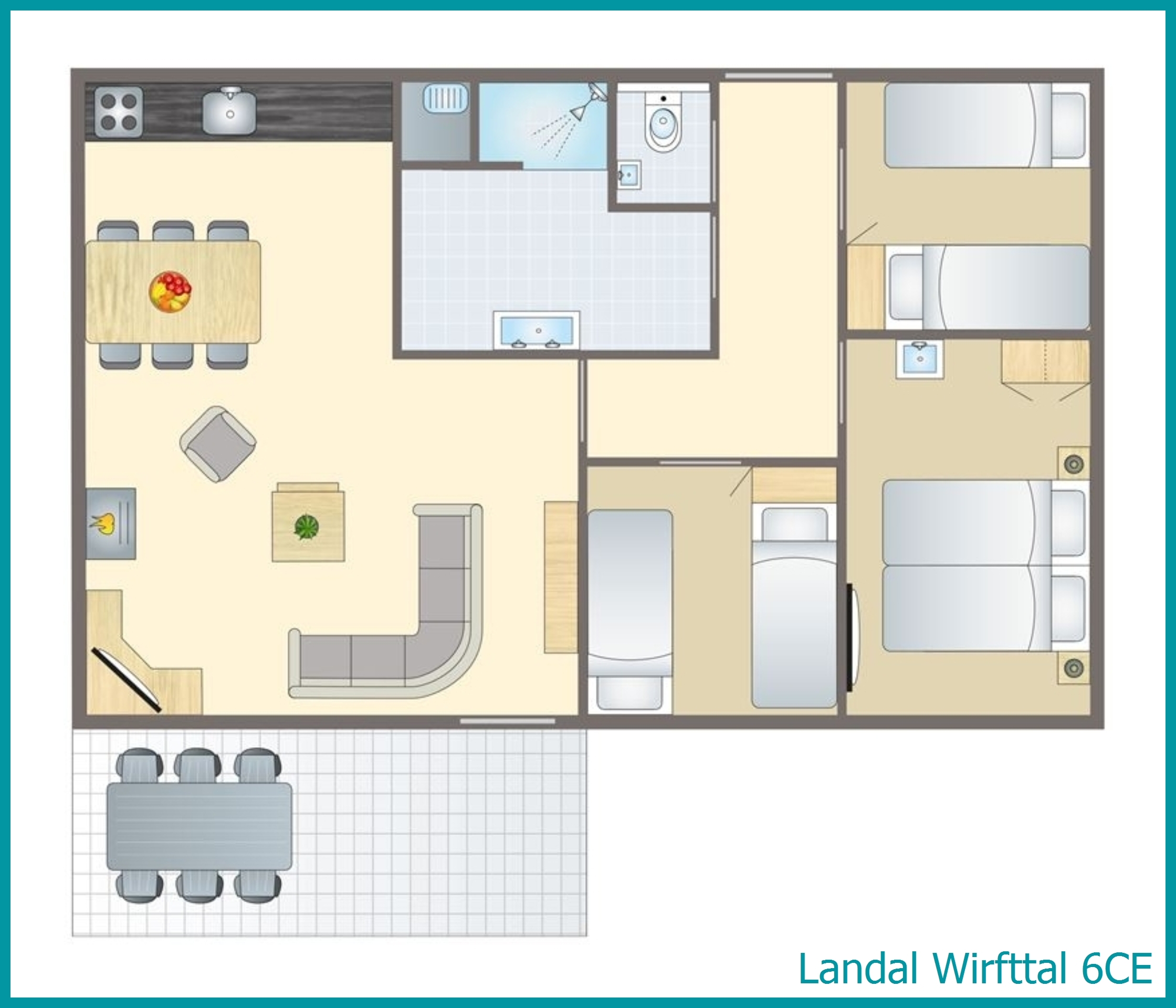 6-Personen-Ferienhaus 6CE in Wirfttal