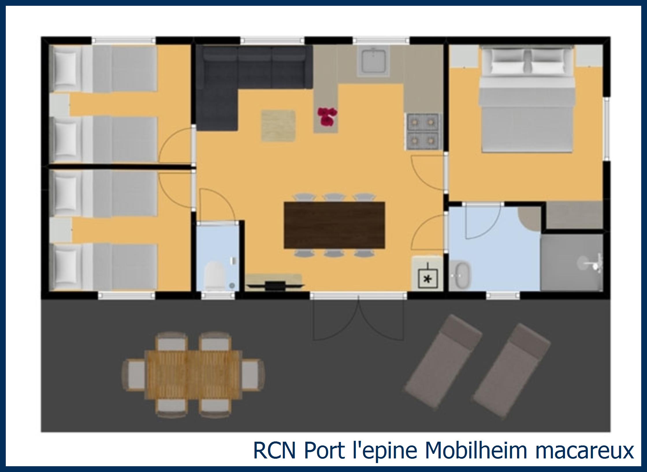 Mobilheim Acacia Mobilheim macareux in Port l'Epine