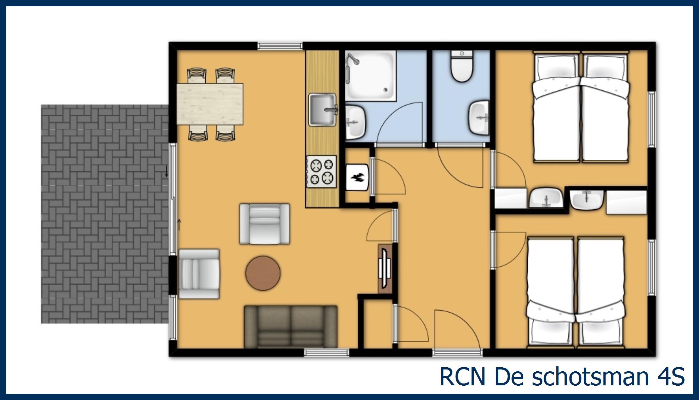 Apartment de caisson 4S in De Schotsman