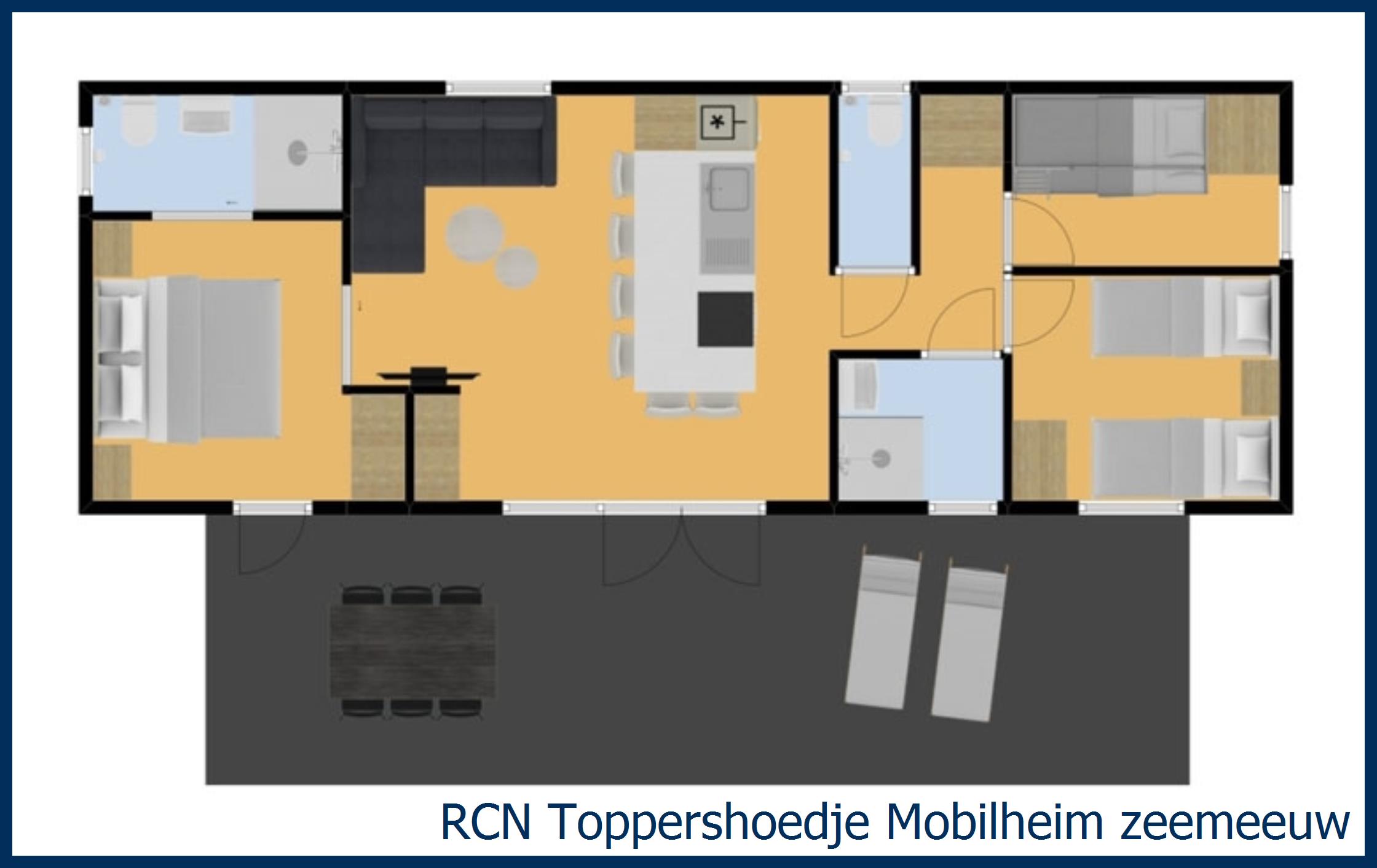 Mobilheim Acacia Mobilheim Zeemeeuw in Toppershoedje