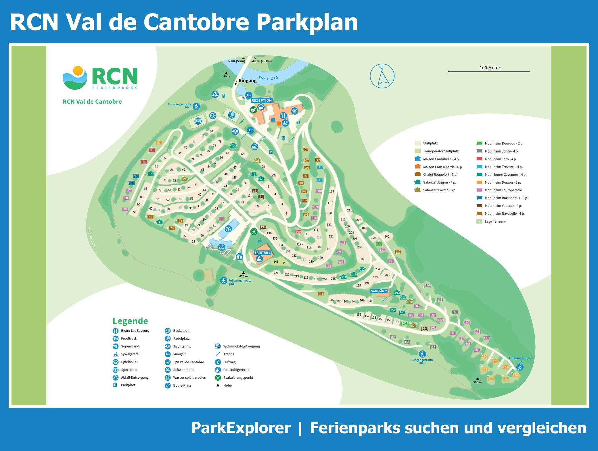 Karte und Lageplan RCN Val de Cantobre