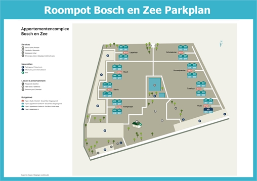 // Roompot Bosch en Zee Karte mit allen Ferienhäusern und Einrichtungen ...