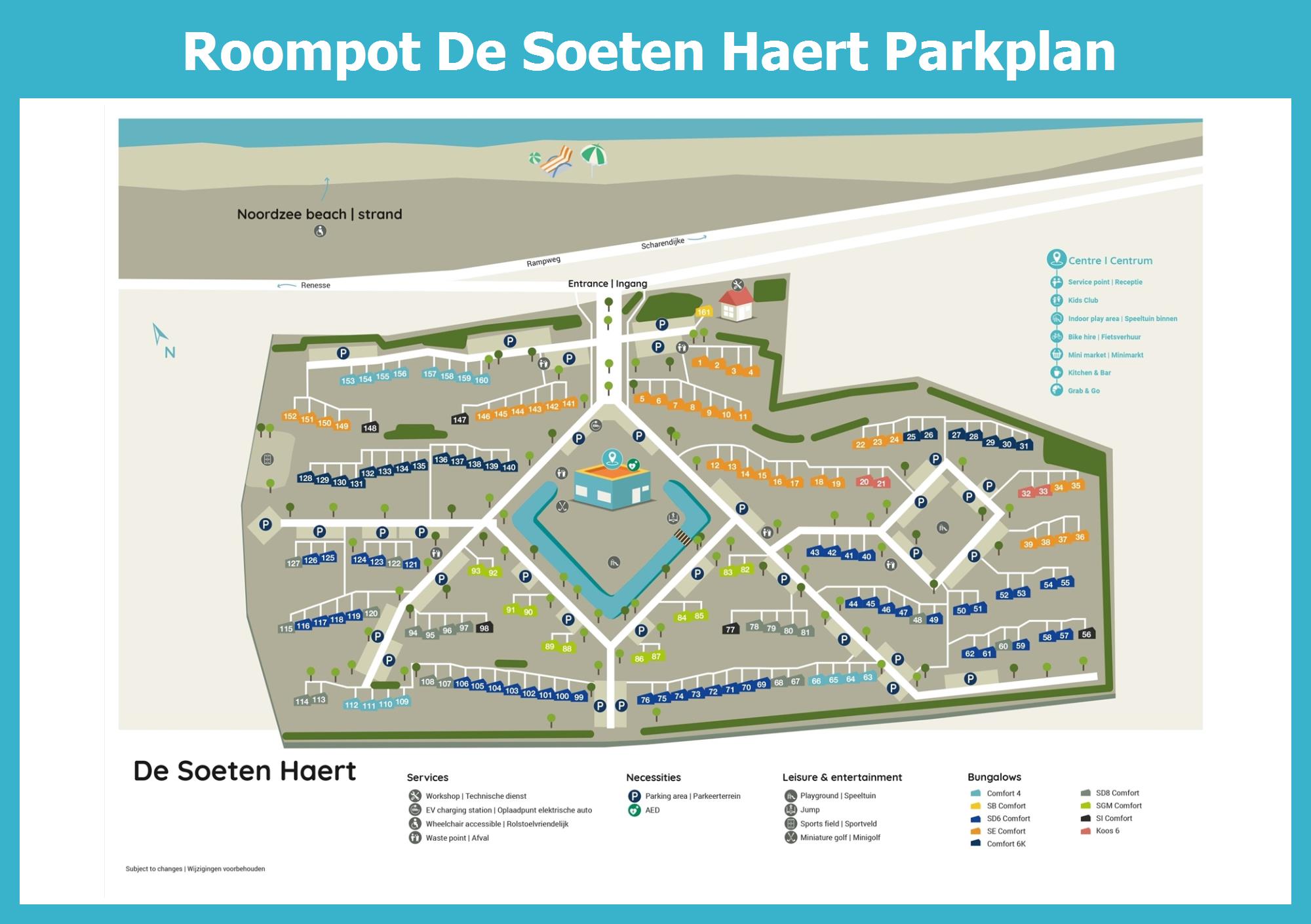 Karte und Lageplan Roompot De Soeten Haert
