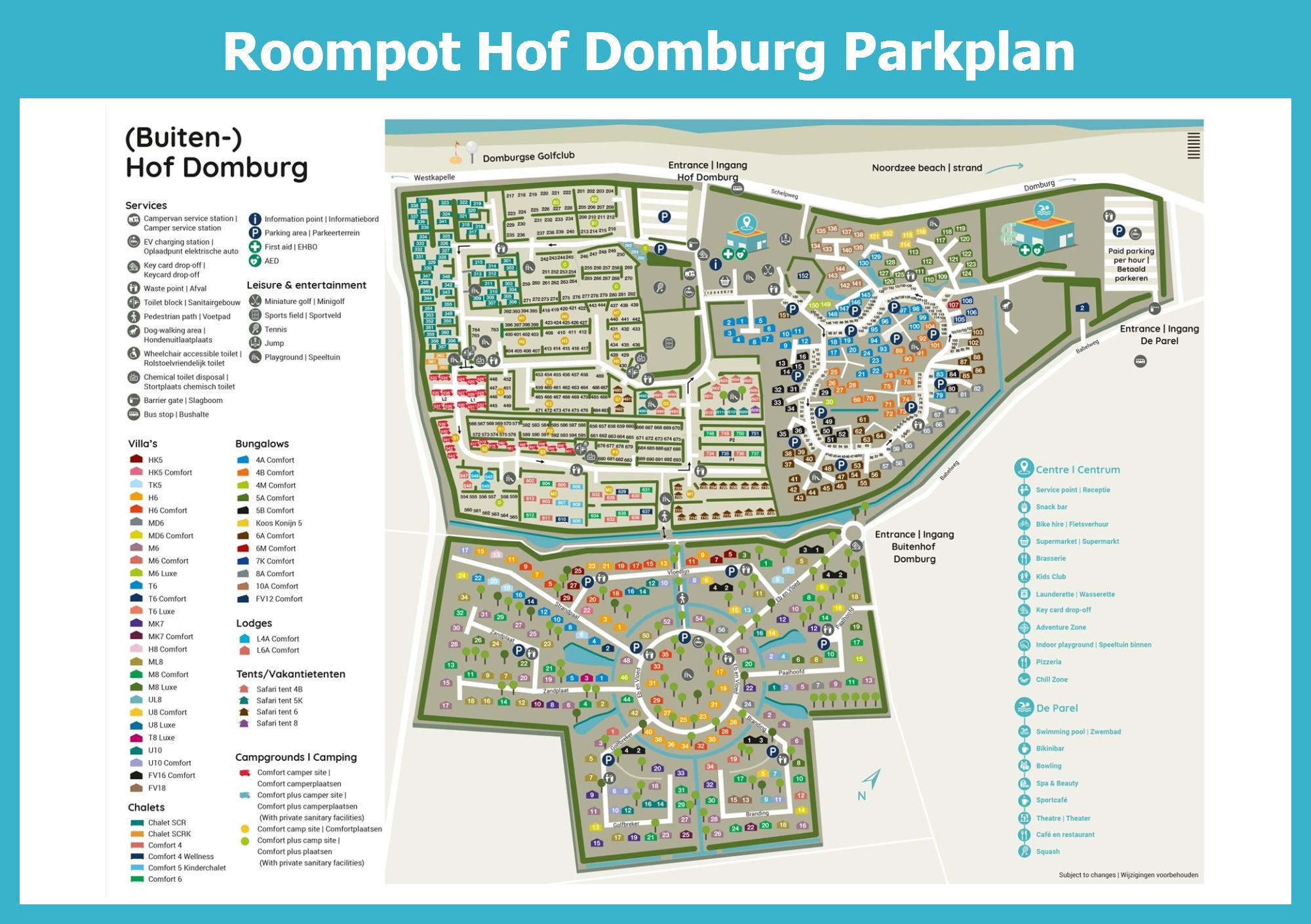 Karte und Lageplan Roompot Hof Domburg