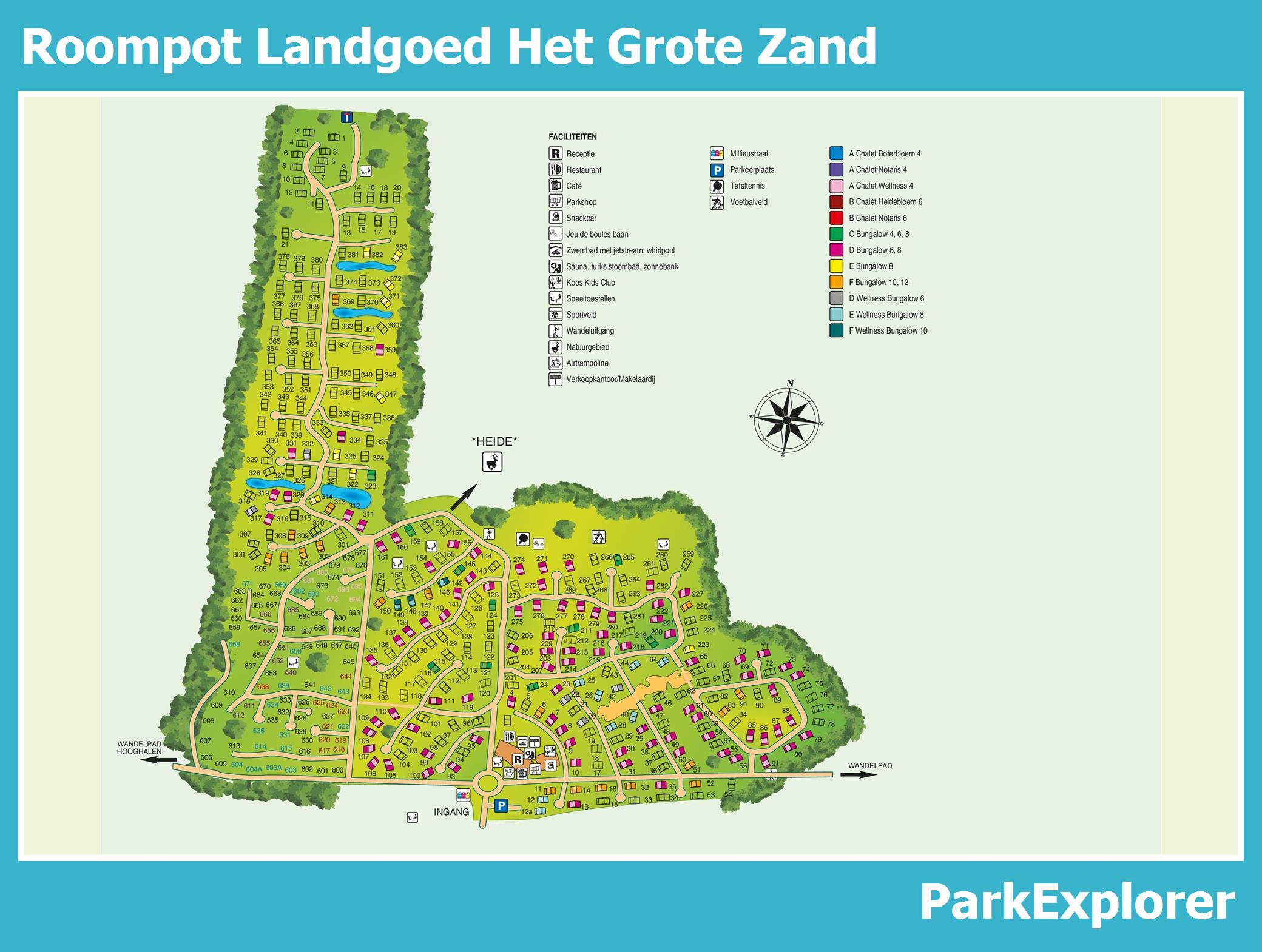 Karte und Lageplan Roompot Het Grote Zand