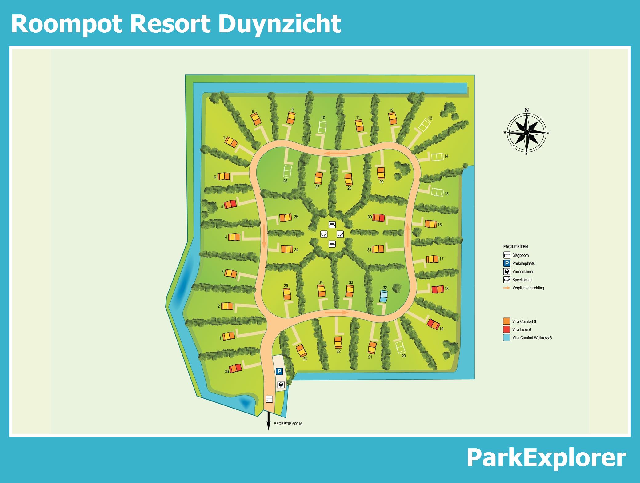 Karte und Lageplan Roompot Duynzicht