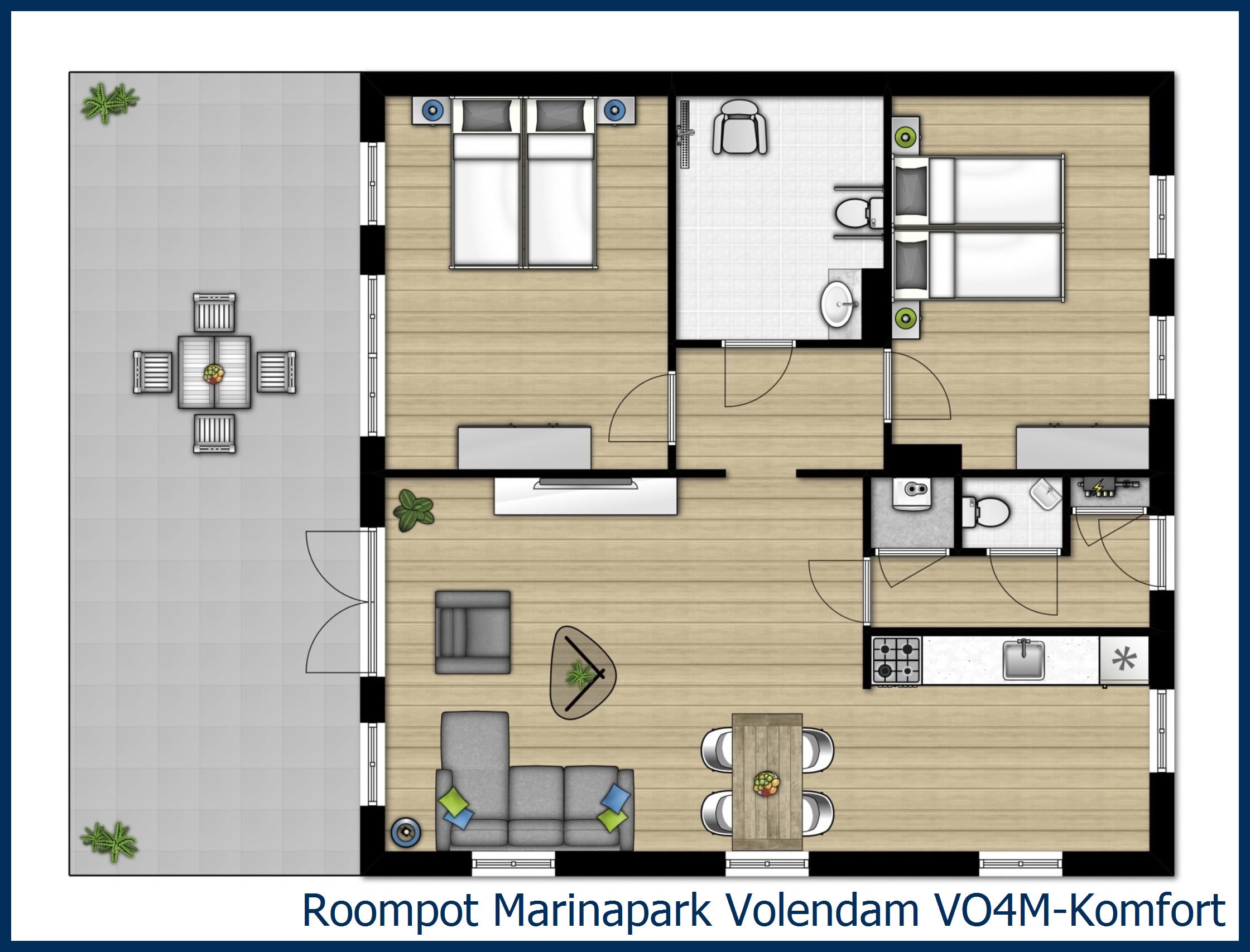Bungalow VO4M-Komfort in Marinapark Volendam