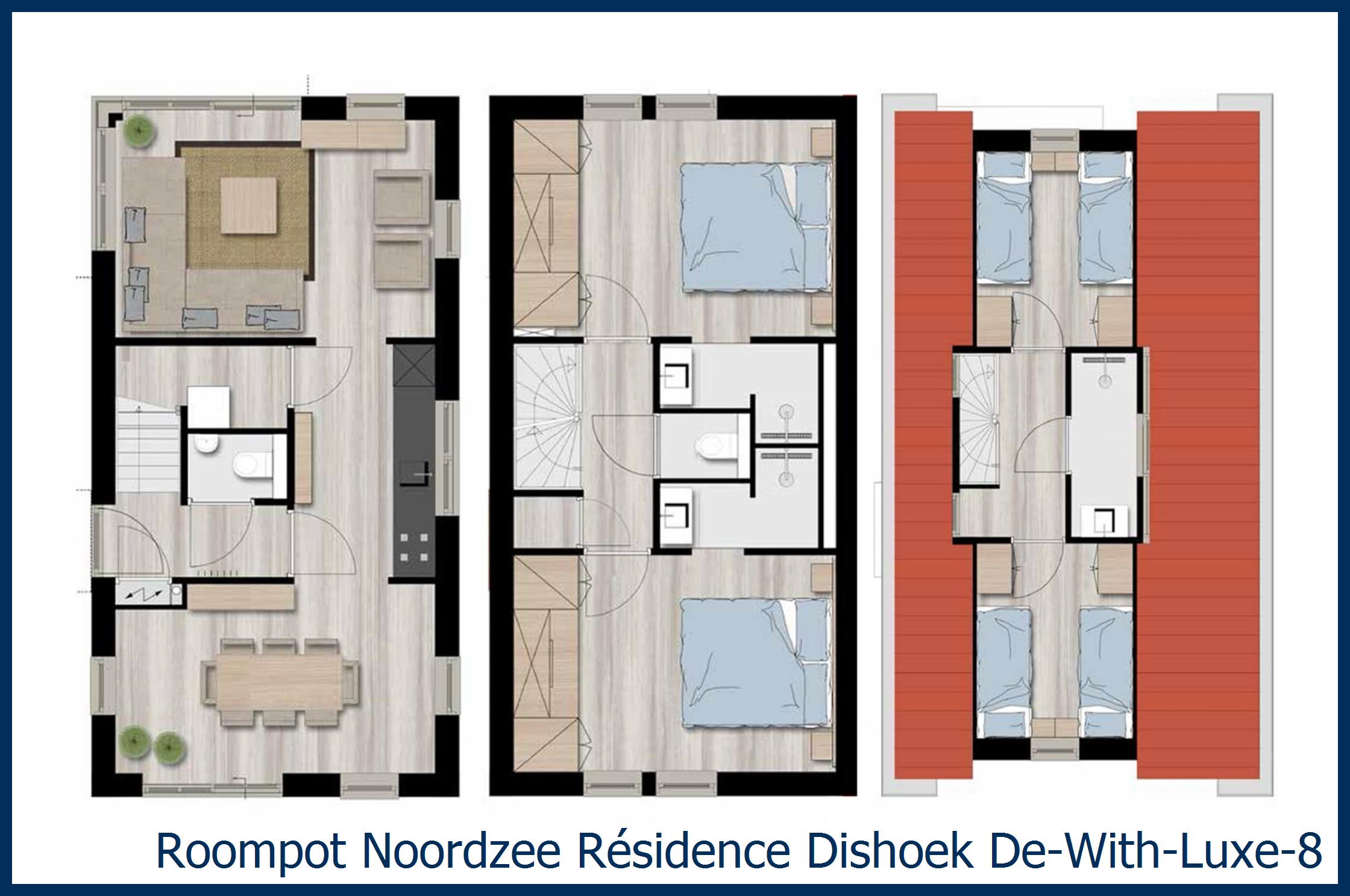 Villa De-With-Luxe-8 in Noordzee Résidence Dishoek