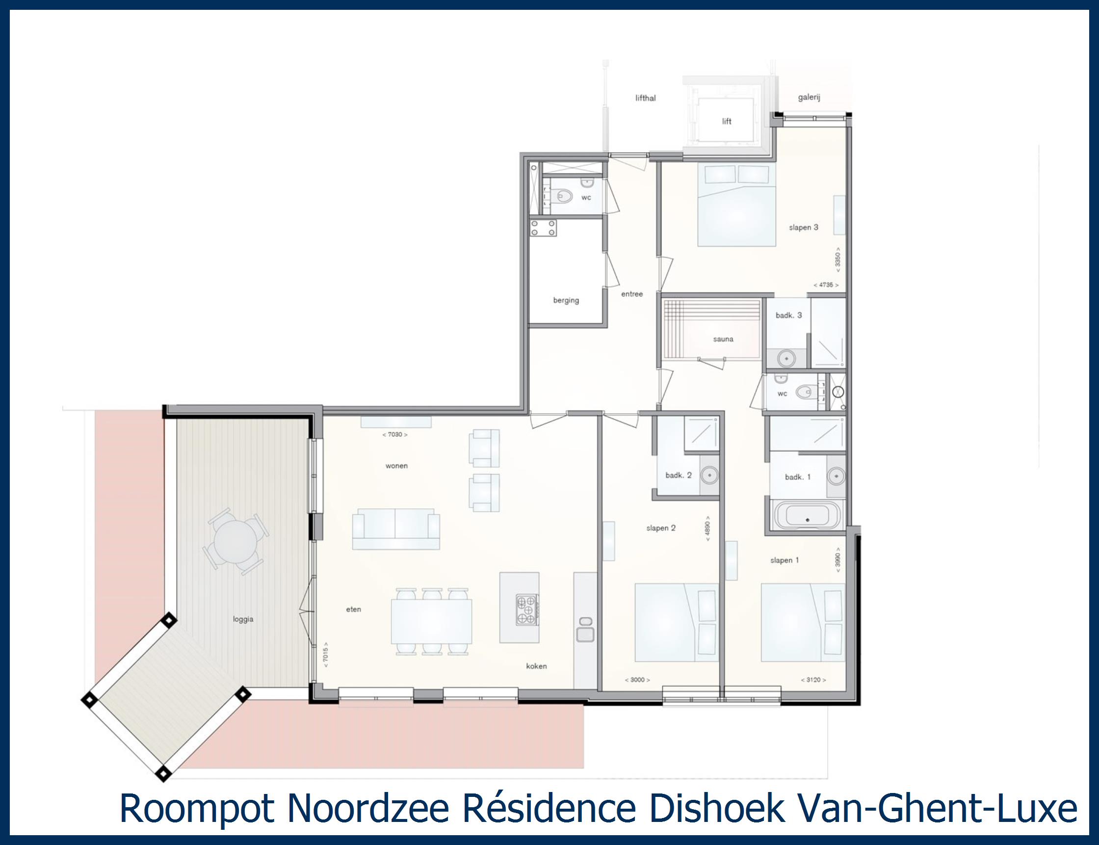 Appartement Van-Ghent-Luxe-Wellness-6 in Noordzee Résidence Dishoek