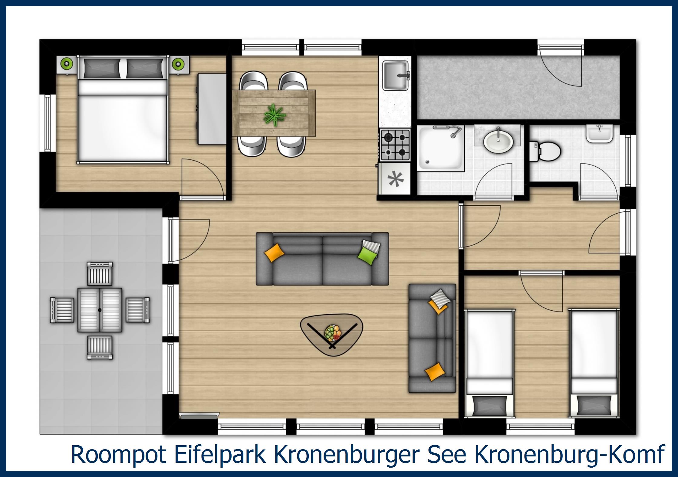 Bungalow Kronenburg-Komfort-4 in Eifelpark Kronenburger See