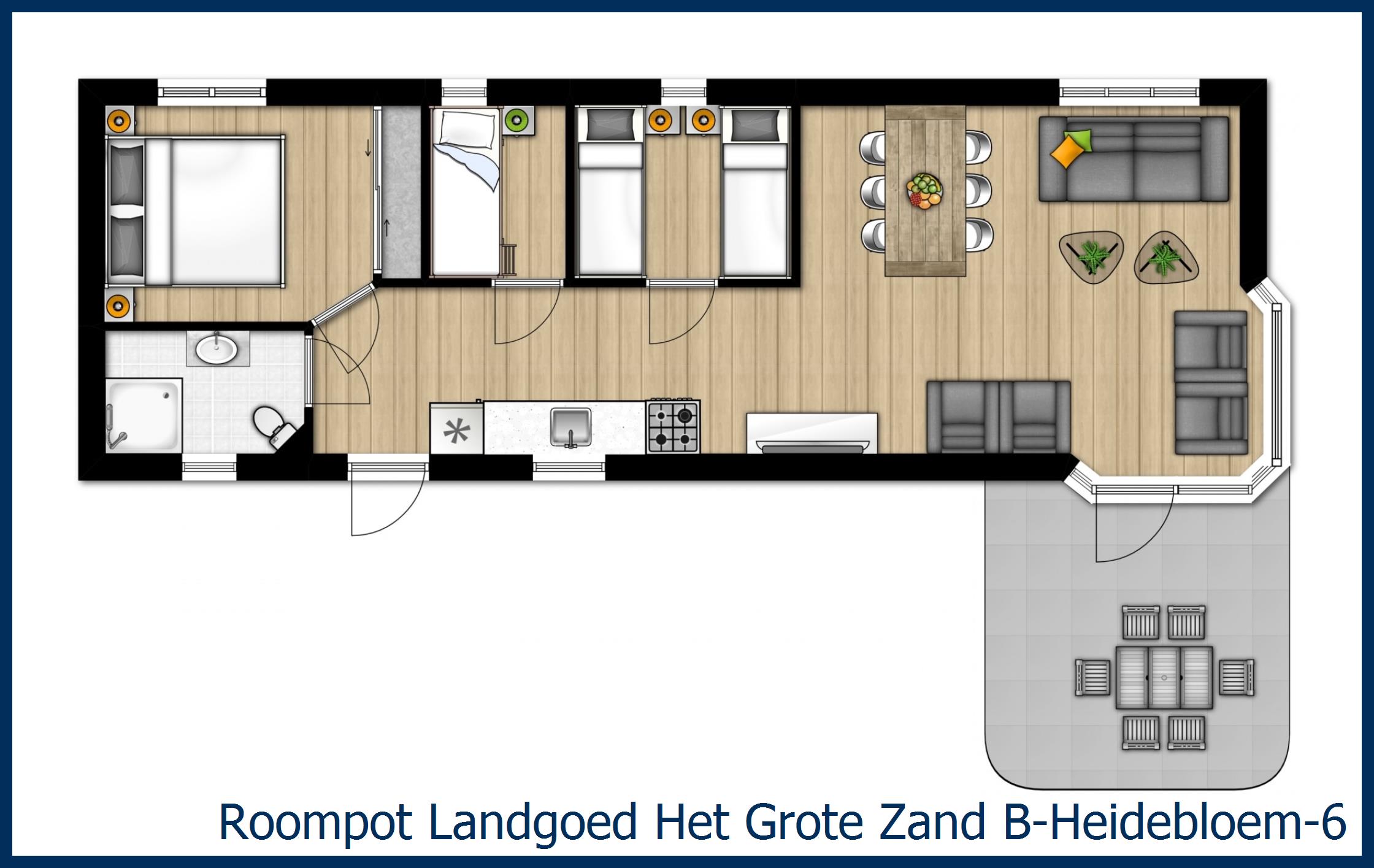 Chalet B-Heidebloem-6 in Het Grote Zand
