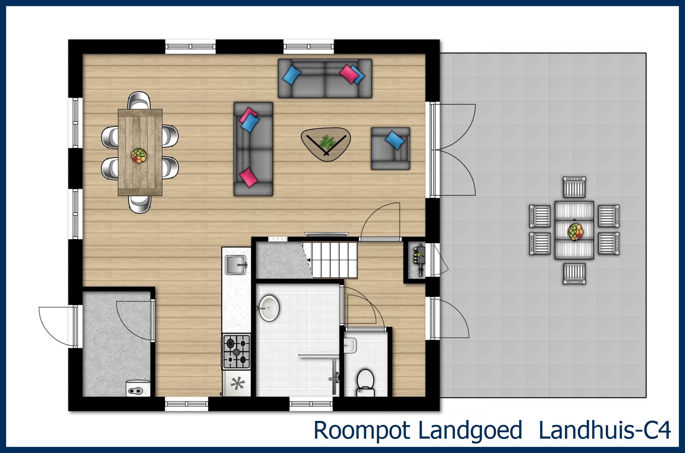 Bungalow Landhuis-C4 in 't Wildryck