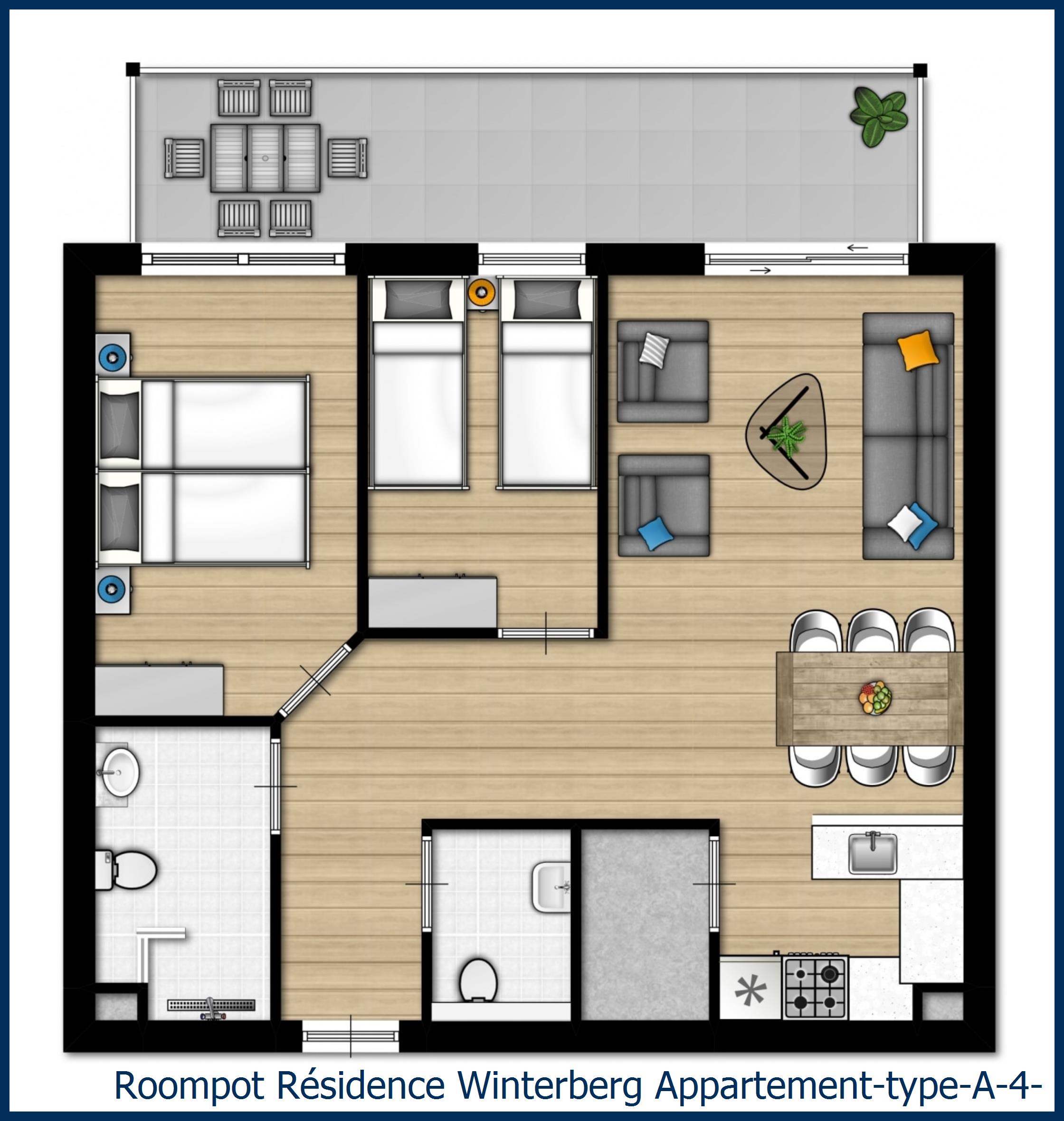 Appartement type-A-4-6-persoons in Résidence Winterberg